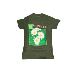 Men’s Small- Travis Scott Astroworld Tee- Green